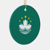 Vlag van Macau (Chinese regio) Keramisch Ornament (Rechts)