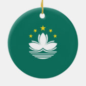 Vlag van Macau (Chinese regio) Keramisch Ornament (Achterkant)