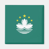 Vlag van Macau (Chinese regio) Magneet (Voorkant)