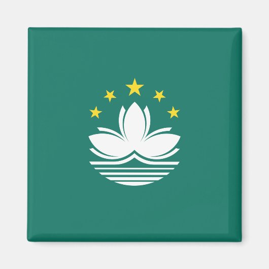 Vlag van Macau (Chinese regio) Magneet (Voorkant)