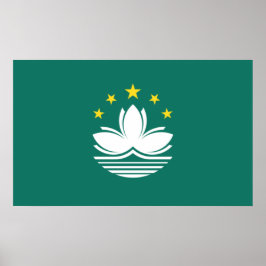 Vlag van Macau (Chinese regio) Poster