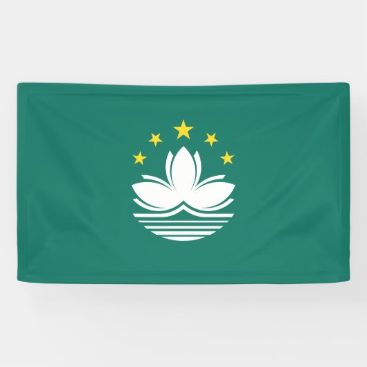 Vlag van Macau (Chinese regio) Spandoek (Horizontaal)