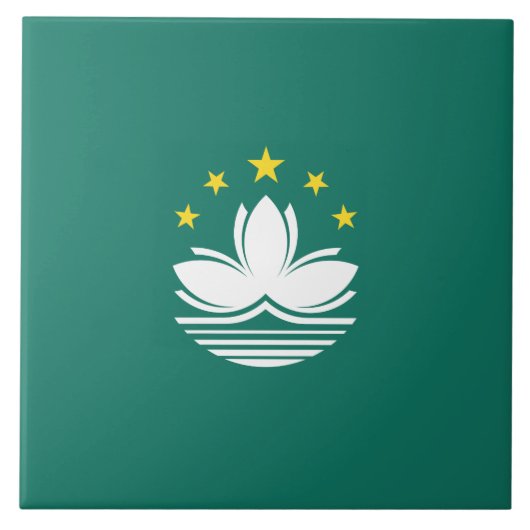 Vlag van Macau (Chinese regio) Tegeltje (Voorkant)
