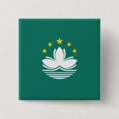 Vlag van Macau (Chinese regio) Vierkante Button 5,1 Cm (Voorkant)