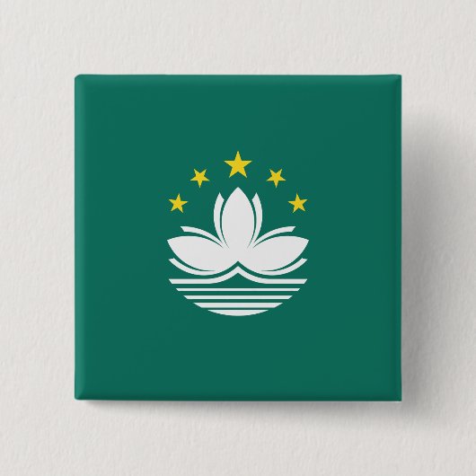 Vlag van Macau (Chinese regio) Vierkante Button 5,1 Cm (Voorkant)