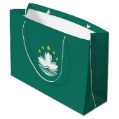 Vlag van Macau Groot Cadeauzakje (Achterkant Gekanteld)