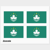 Vlag van Macau Rechthoekige Sticker (Vel)