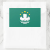 Vlag van Macau Rechthoekige Sticker (Tas)