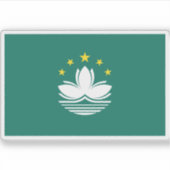 Vlag van Macau Sticker (Voorkant)
