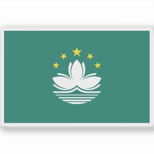 Vlag van Macau Sticker (Voorkant)