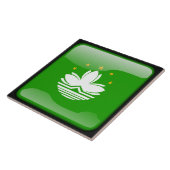 Vlag van Macau Tegeltje (Zijkant)