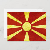 Vlag van Macedonië Briefkaart (Voorkant / Achterkant)