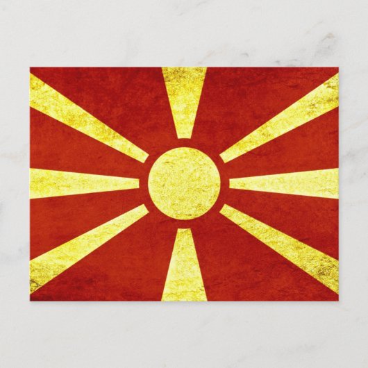 Vlag van Macedonië Briefkaart (Voorkant)