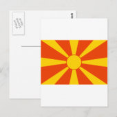 Vlag van Macedonië Briefkaart (Voorkant / Achterkant)