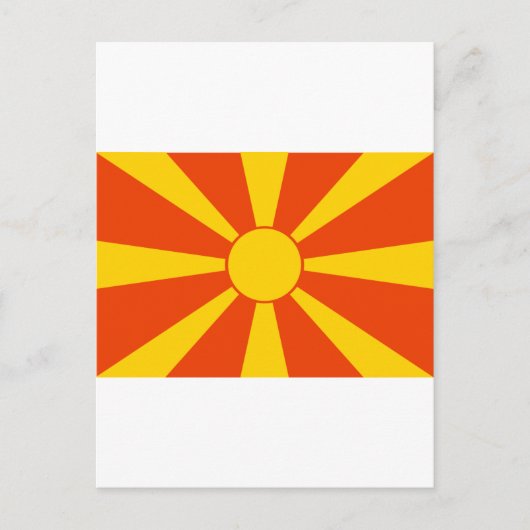 Vlag van Macedonië Briefkaart (Voorkant)