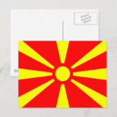 Vlag van Macedonië Briefkaart (Voorkant / Achterkant)