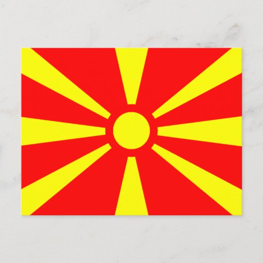 Vlag van Macedonië Briefkaart (Voorkant)
