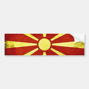 Vlag van Macedonië Bumpersticker