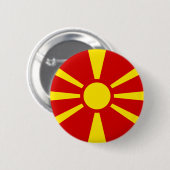 Vlag van Macedonië Button (Voorkant /achterkant)