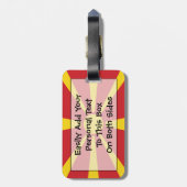 Vlag van Macedonië - Eenvoudige identiteitskaart p Bagagelabel (Achterkant verticaal)