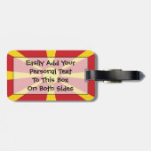 Vlag van Macedonië - Eenvoudige identiteitskaart p Bagagelabel (Achterkant horizontaal)