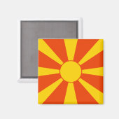 Vlag van Macedonië Magneet (Voorkant / Achterkant)