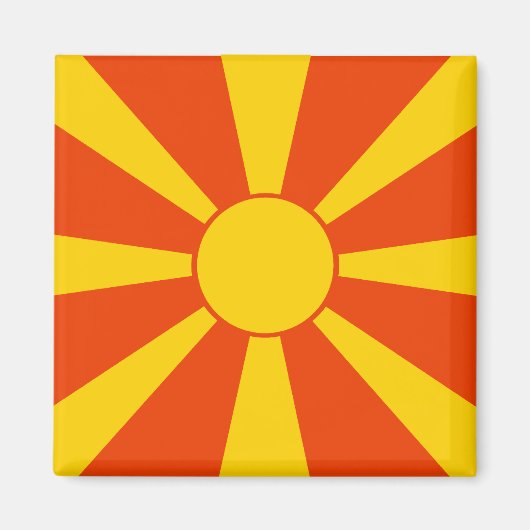 Vlag van Macedonië Magneet (Voorkant)