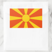 Vlag van Macedonië Rechthoekige Sticker (Tas)