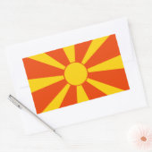 Vlag van Macedonië Rechthoekige Sticker (Envelop)