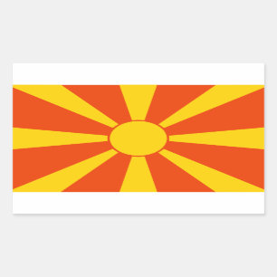 Vlag van Macedonië Rechthoekige Sticker
