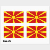 Vlag van Macedonië Rechthoekige Sticker (Vel)