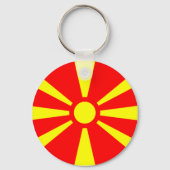 Vlag van Macedonië Sleutelhanger (Voorkant)