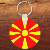 Vlag van Macedonië Sleutelhanger (Voorkant)