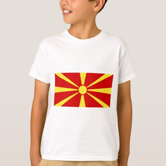 Vlag van Macedonië T-shirt (Voorkant)