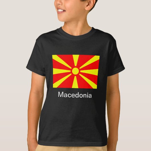 Vlag van Macedonië T-shirt (Voorkant)