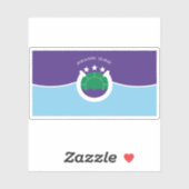 Vlag van Mackinac Island, Michigan Sticker (Vel)