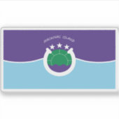 Vlag van Mackinac Island, Michigan Sticker (Voorkant)