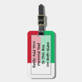 Vlag van Madagascar Easy ID Personal Bagagelabel (Voorkant verticaal)