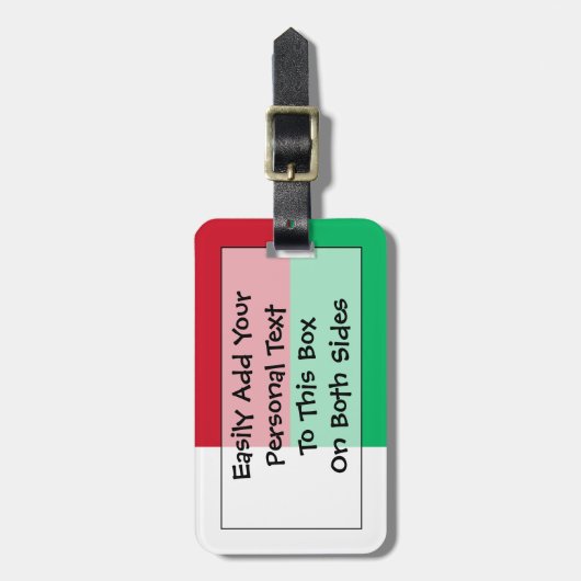 Vlag van Madagascar Easy ID Personal Bagagelabel (Voorkant verticaal)