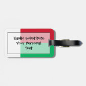 Vlag van Madagascar Easy ID Personal Bagagelabel (Achterkant horizontaal)