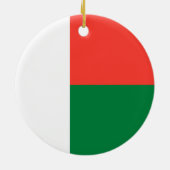 Vlag van Madagaskar (Afrikaans land) Keramisch Ornament (Achterkant)