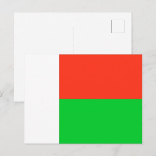 Vlag van Madagaskar Briefkaart (Voorkant / Achterkant)