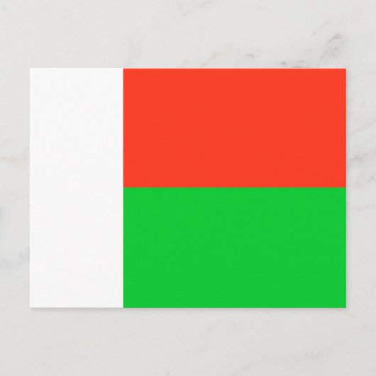 Vlag van Madagaskar Briefkaart (Voorkant)