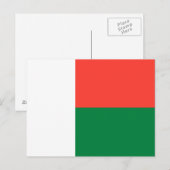 Vlag van Madagaskar Briefkaart (Voorkant / Achterkant)