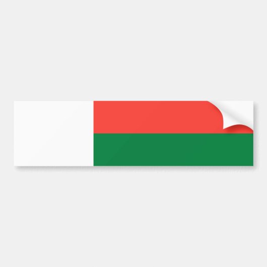 Vlag van Madagaskar Bumpersticker (Voorkant)