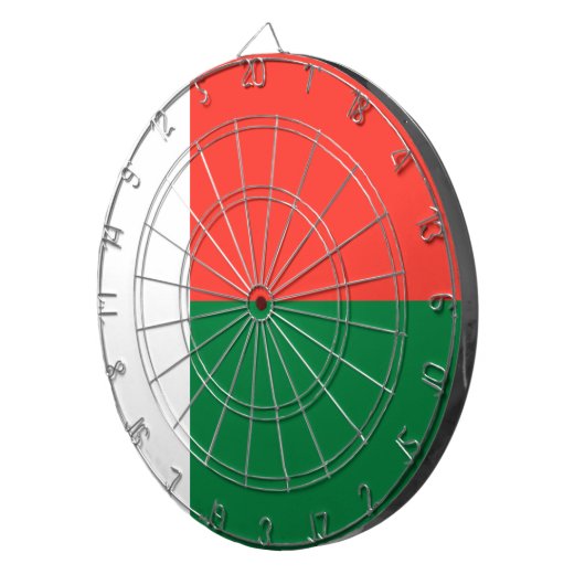 Vlag van Madagaskar Dartbord (Voorkant Rechts)