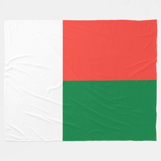 Vlag van Madagaskar Fleece Deken (Voorkant (Horizontaal))