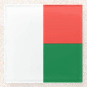 Vlag van Madagaskar Glazen Onderzetter
