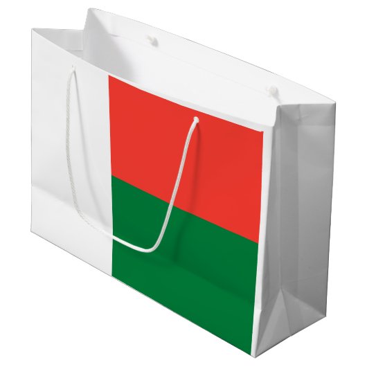 Vlag van Madagaskar Groot Cadeauzakje (Voorkant Gekanteld)