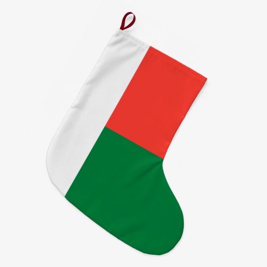 Vlag van Madagaskar Grote Kerstsok (Voorkant (Hangend))